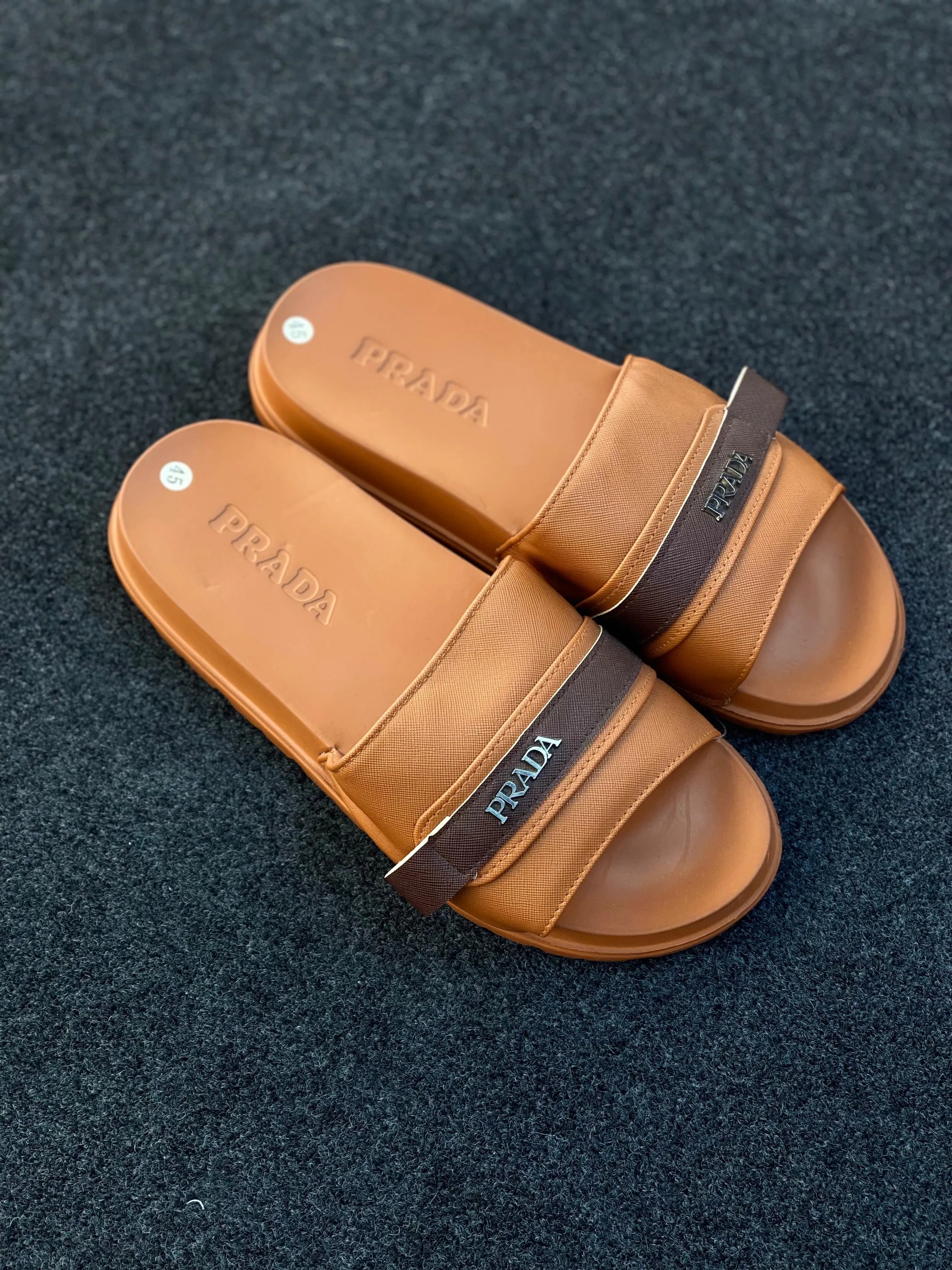 Prada Fabric Slide Sandals