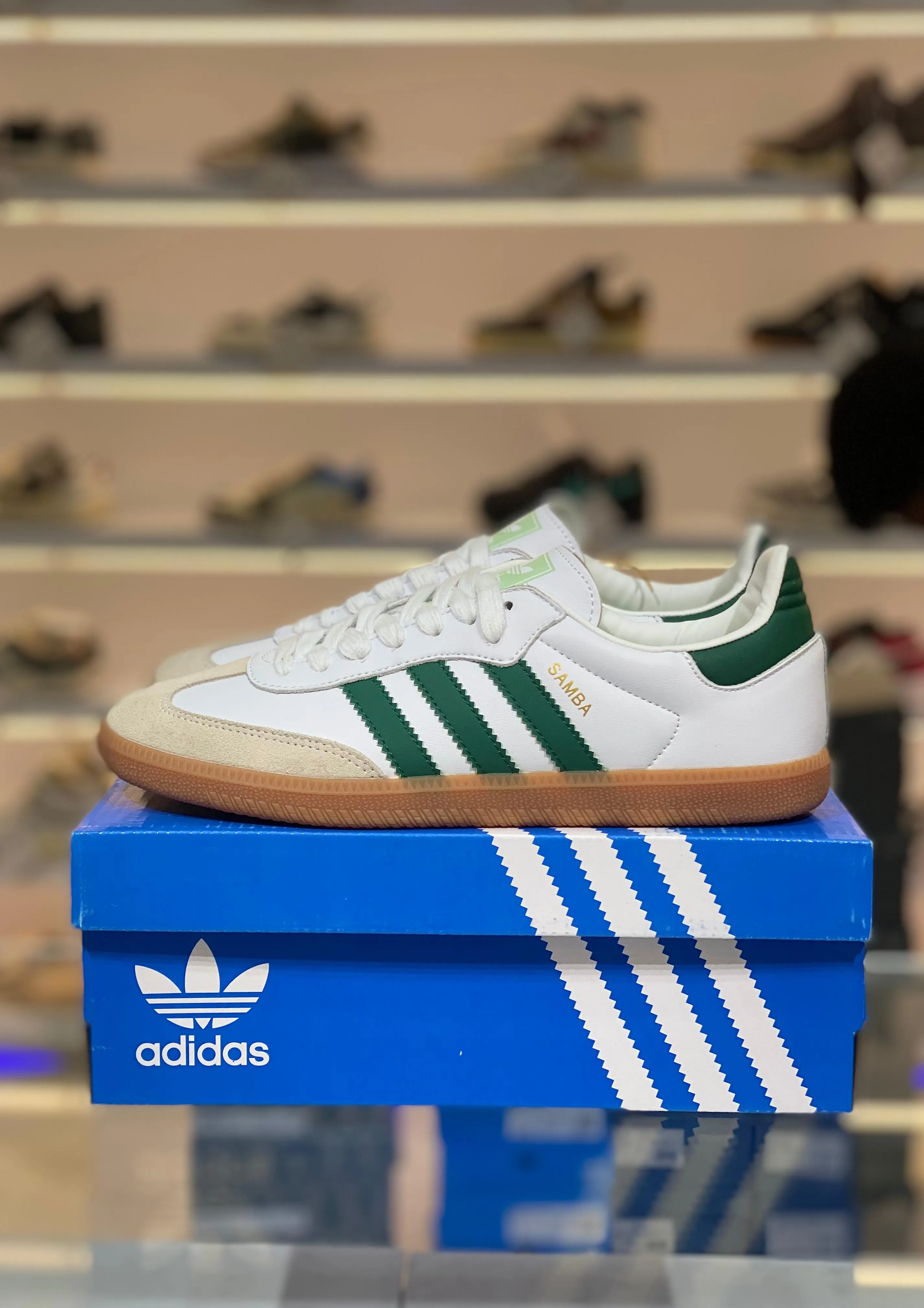 adidas Samba OG "Cloud White / Collegiate Green 