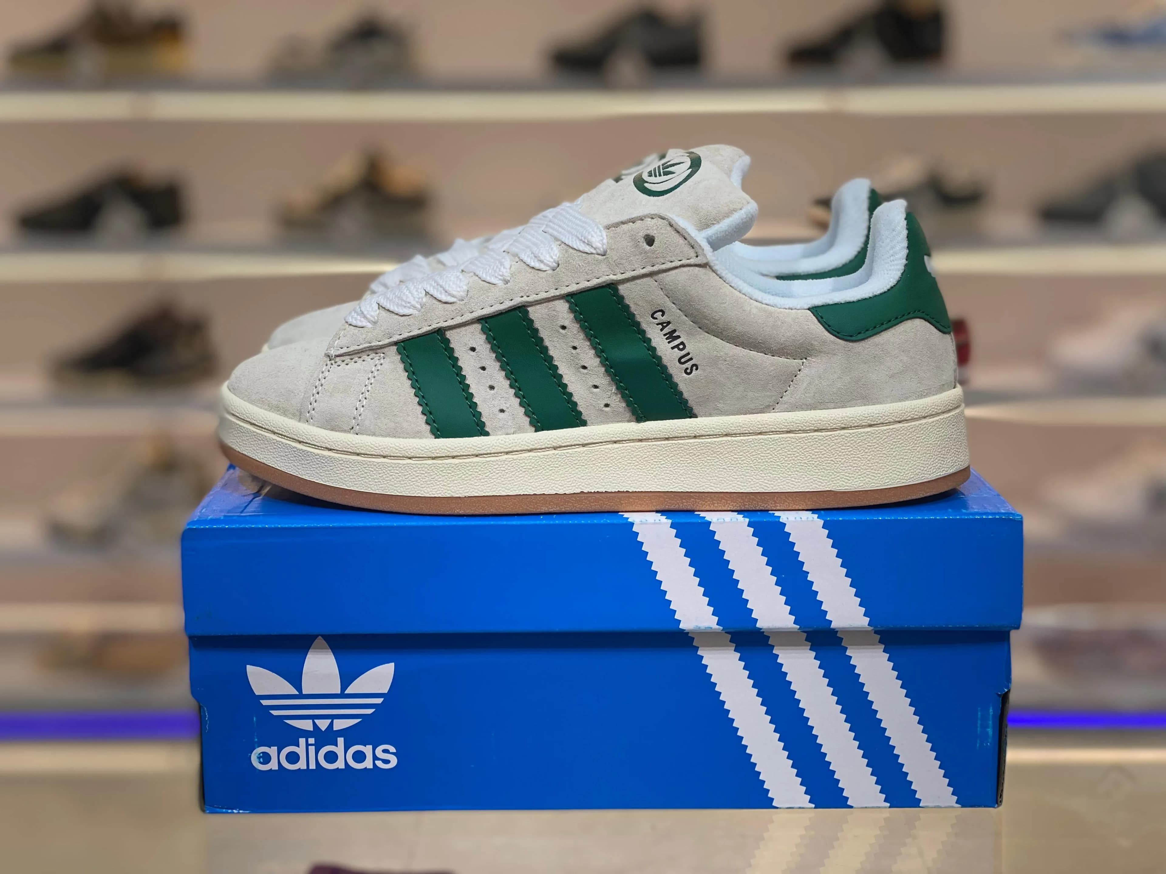  Adidas Originals Campus 00s — Crystal White / Dark Green