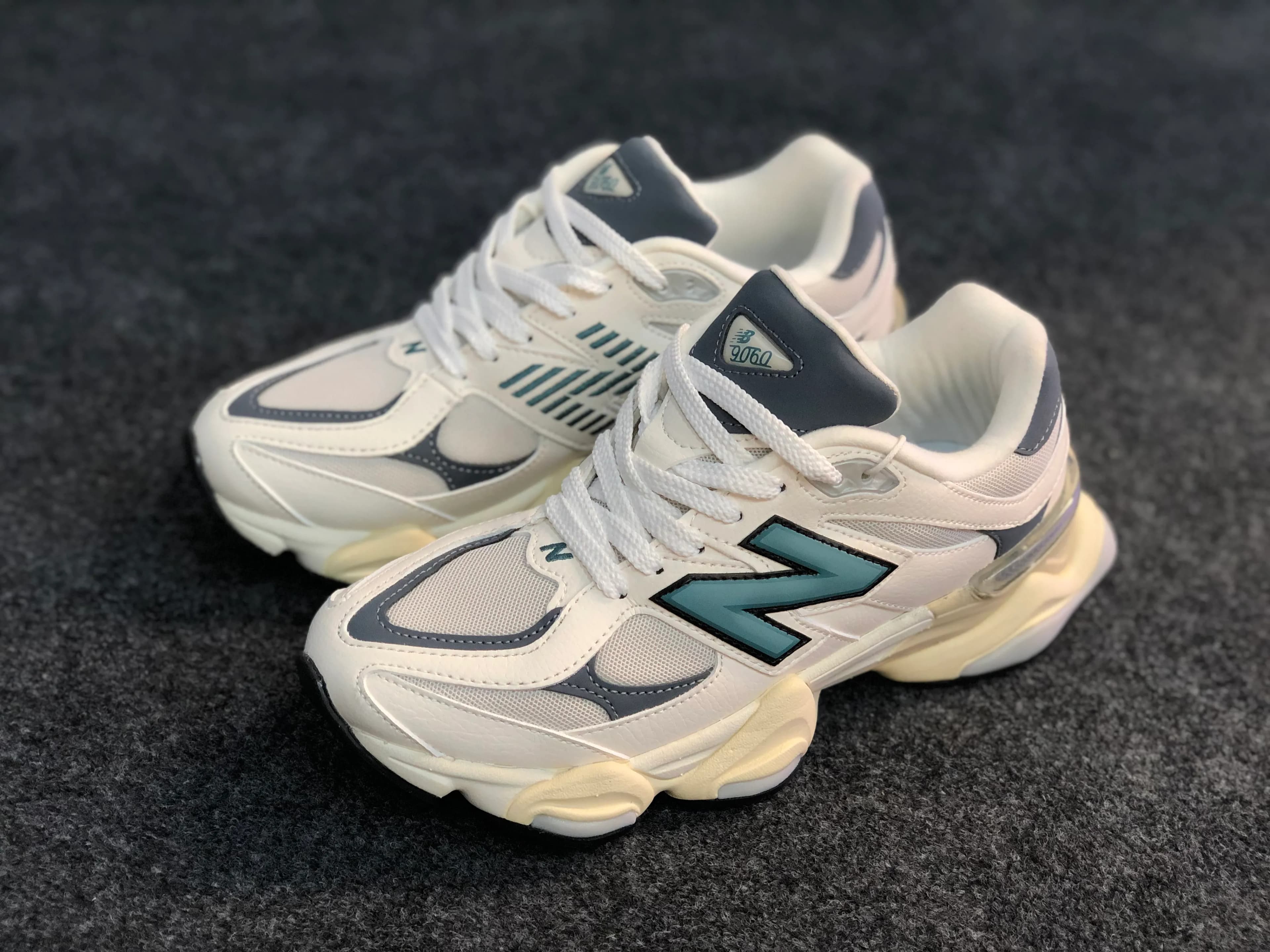  New Balance 9060 — Sea Salt / New Spruce / Dark Arctic Grey 
