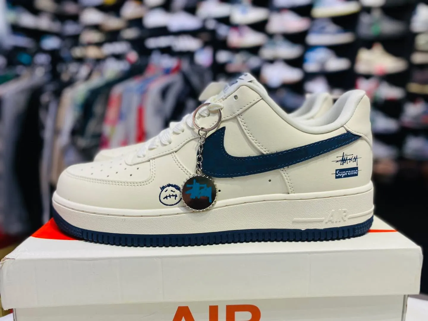 Nike Air Force 1 Low "Stüssy x Supreme x Travis Scott" Sail Navy