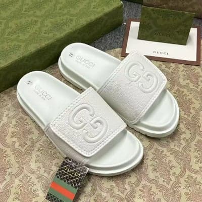 Monochromatic White Luxury Emblem Slides