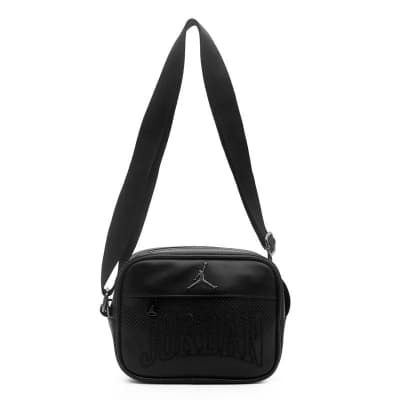 Jordan Perforated Varsity Messenger Camera Bag (Matte Black)